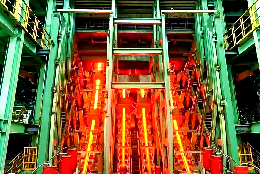 Steel-making converter-cast steel production line