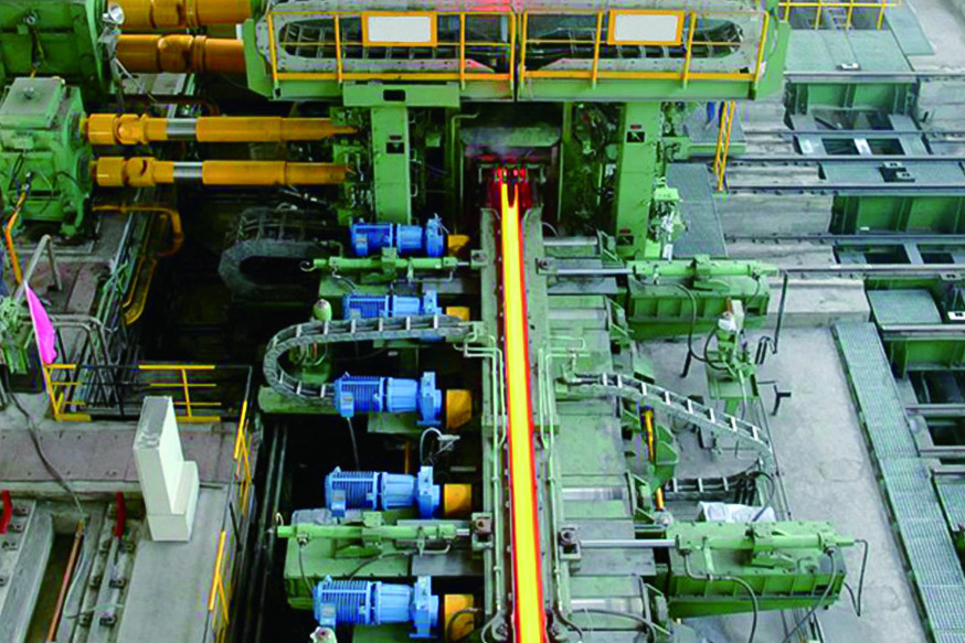 Rolling steel production line